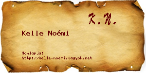 Kelle Noémi névjegykártya